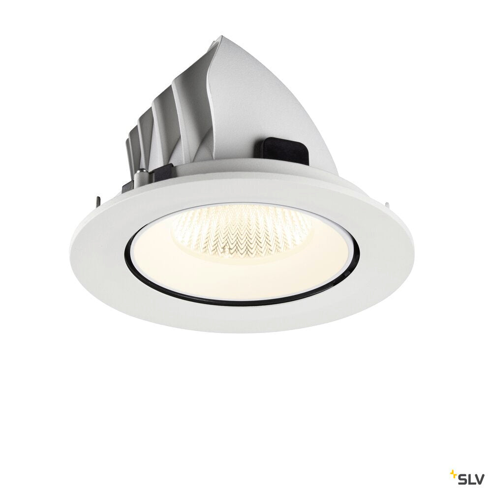 SLV NUMINOS® GIMBLE L, Recessed ceiling light, 4000 K, 40°, IP20, round, white 1009752