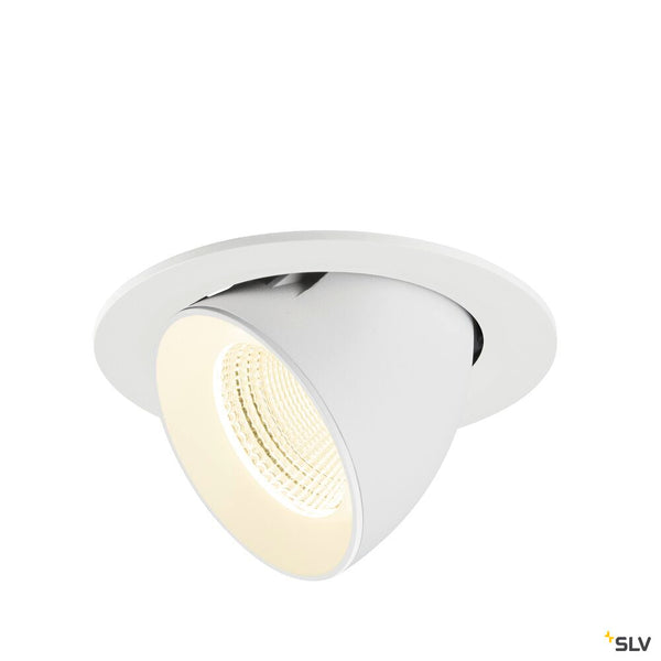 SLV NUMINOS® GIMBLE L, Recessed ceiling light, 4000 K, 55°, IP20, round, white 1009755