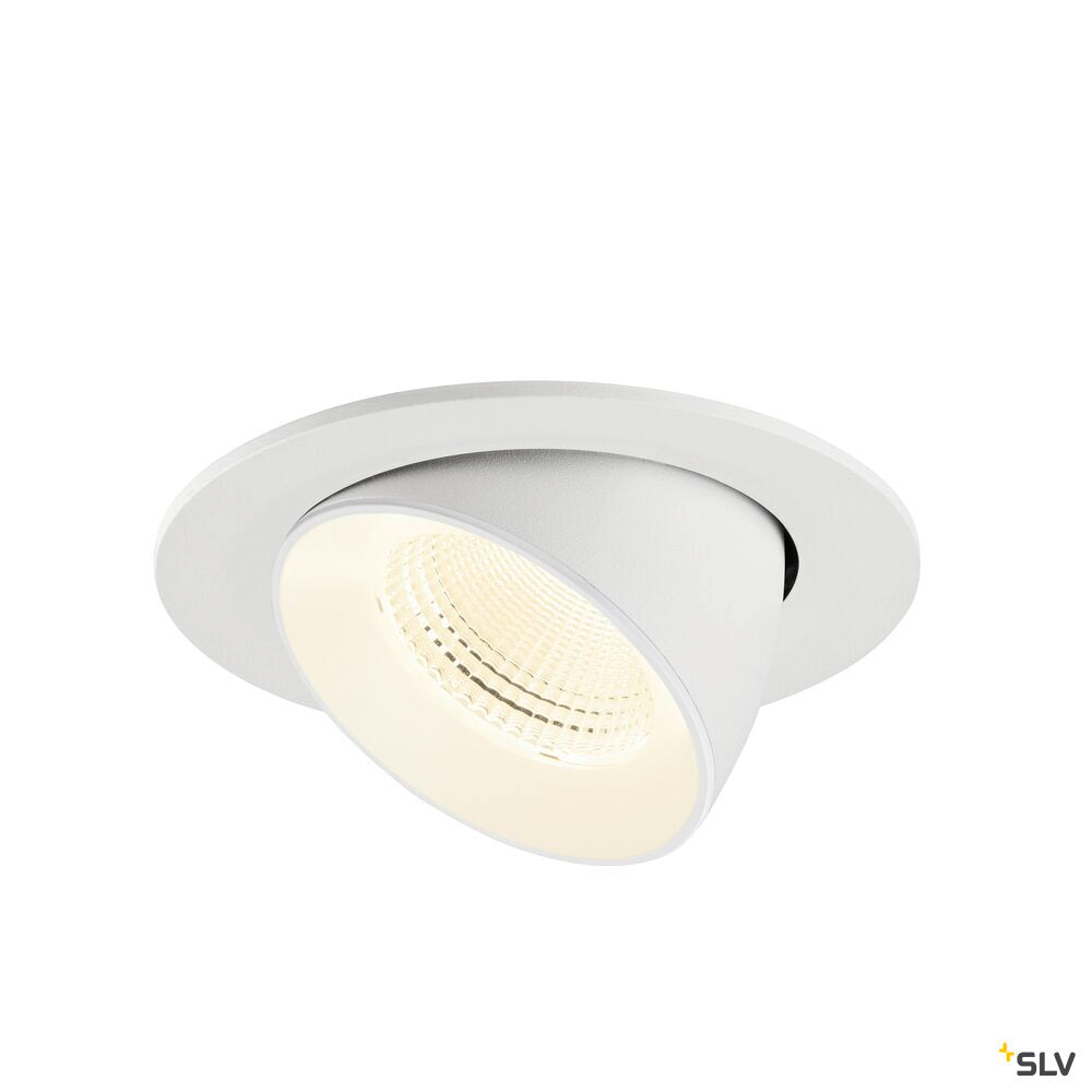 SLV NUMINOS® GIMBLE L, Recessed ceiling light, 4000 K, 55°, IP20, round, white 1009755