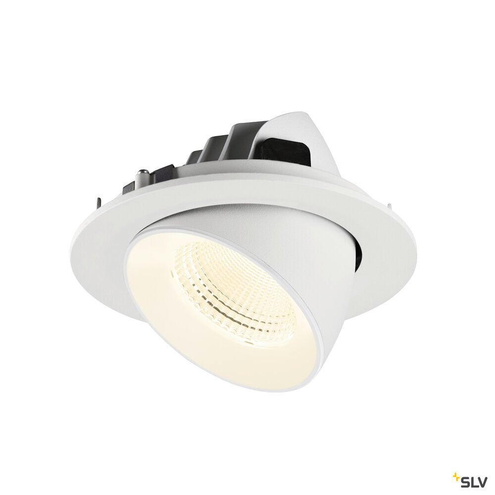 SLV NUMINOS® GIMBLE L, Recessed ceiling light, 4000 K, 55°, IP20, round, white 1009755