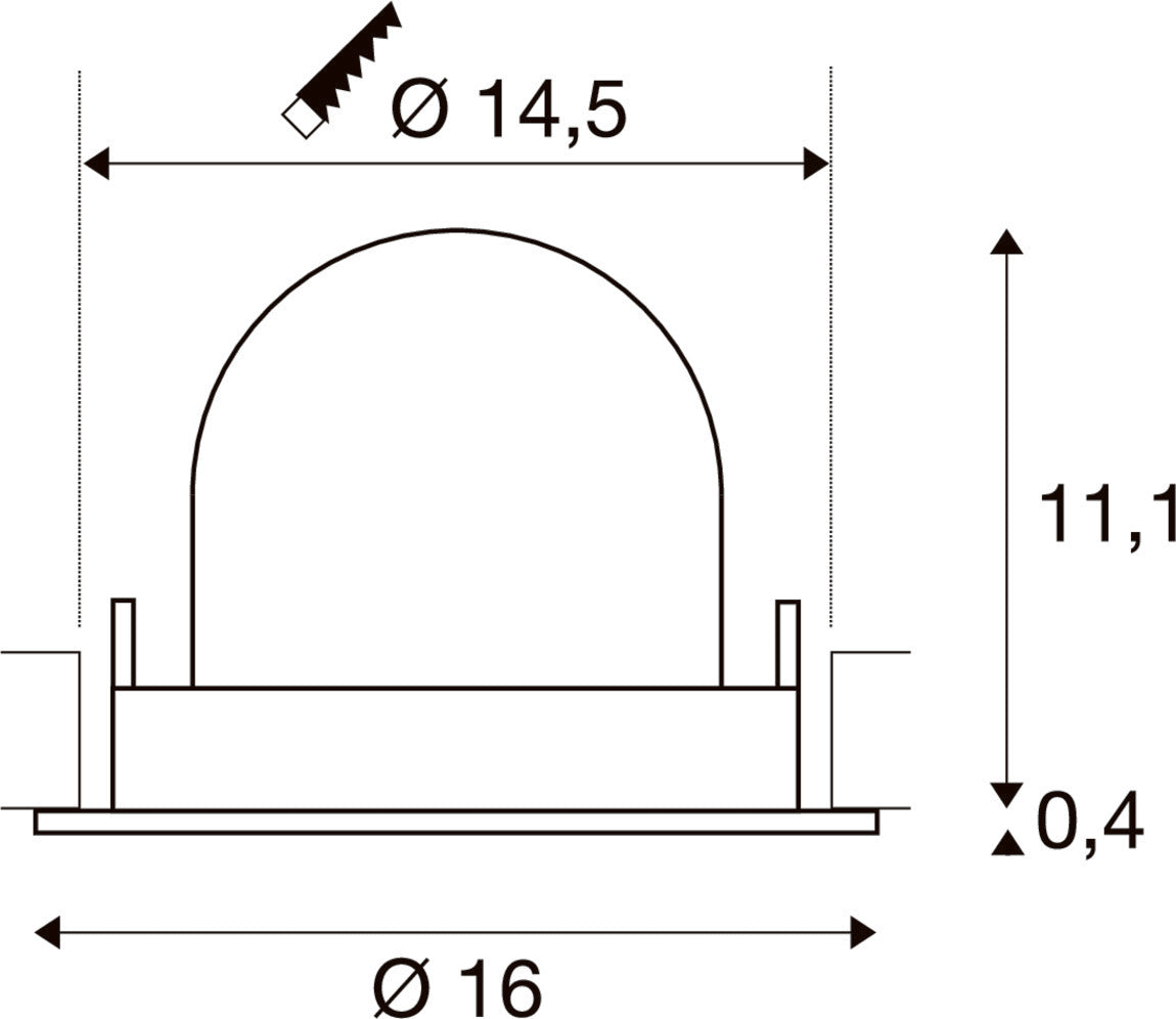 SLV NUMINOS® GIMBLE L, Recessed ceiling light, 4000 K, 55°, IP20, round, white 1009755