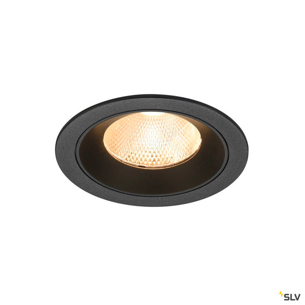 SLV NUMINOS® L, Recessed ceiling light, 2700 K, 20°, IP20, round, black 1009757