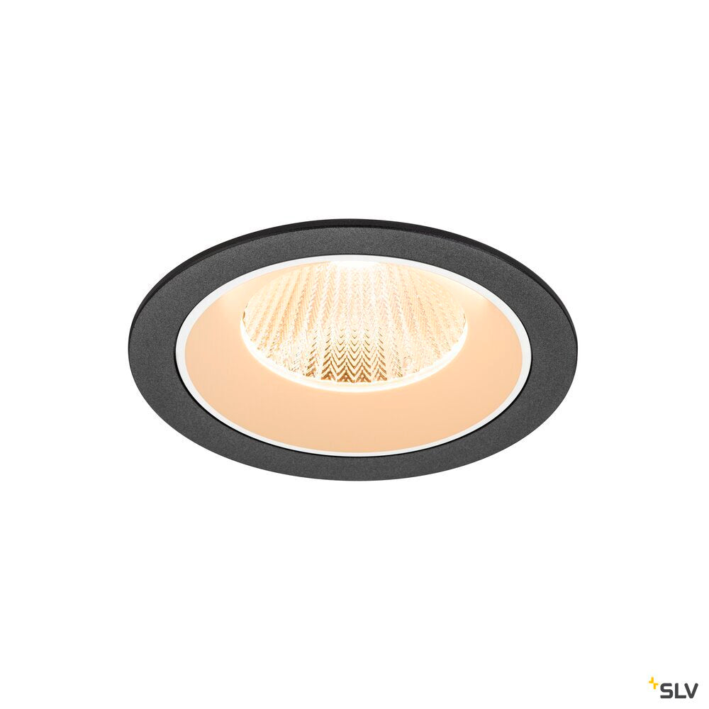 SLV NUMINOS® L, Recessed ceiling light, 2700 K, 40°, IP20, round, black / white 1009760