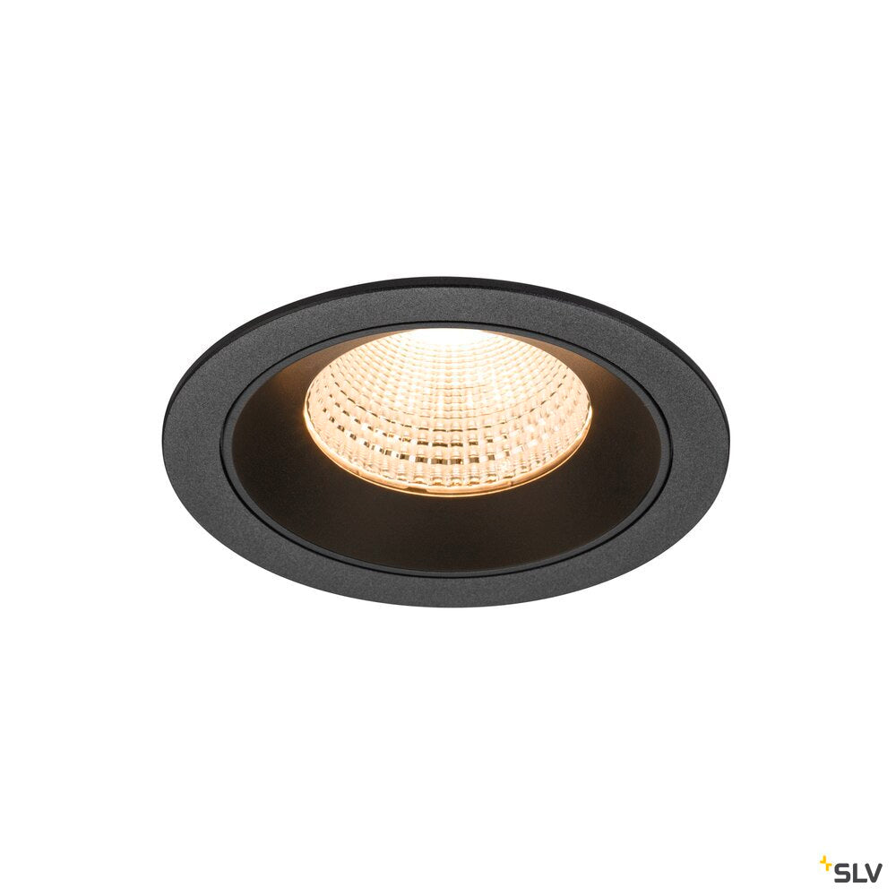 SLV NUMINOS® L, Recessed ceiling light, 2700 K, 55°, IP20, round, black 1009762