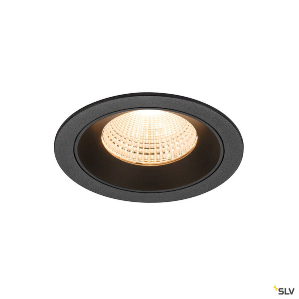 SLV NUMINOS® L, Recessed ceiling light, 2700 K, 55°, IP20, round, black 1009762