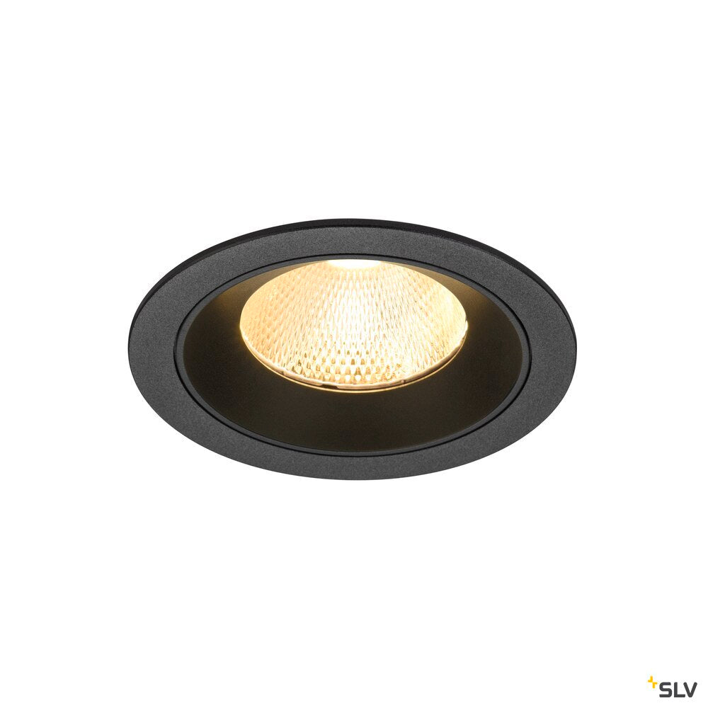 SLV NUMINOS® L, Recessed ceiling light, 3000 K, 20°, IP20, round, black 1009774