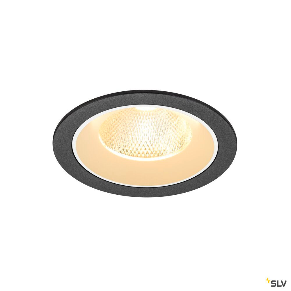 SLV NUMINOS® L, Recessed ceiling light, 3000 K, 20°, IP20, round, black / white 1009775