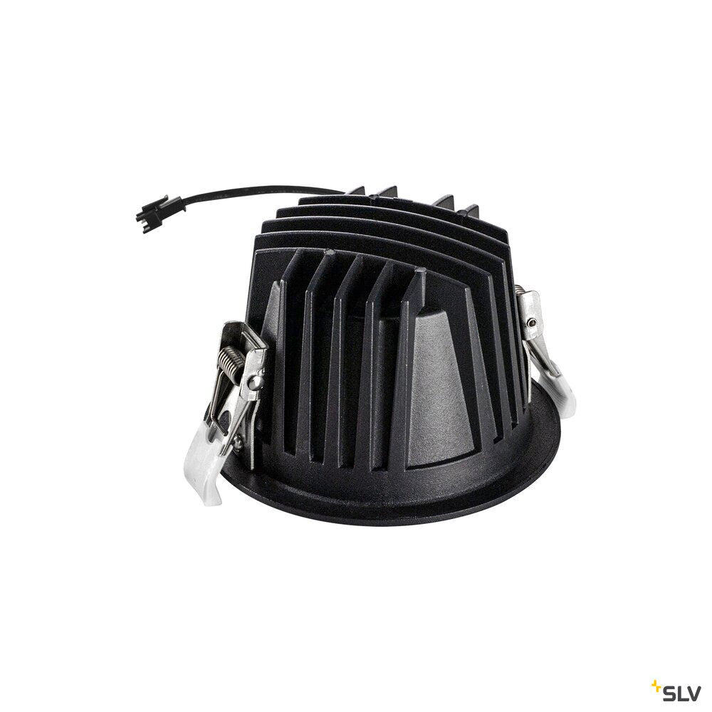 SLV NUMINOS® L, Recessed ceiling light, 3000 K, 40°, IP20, round, black 1009777