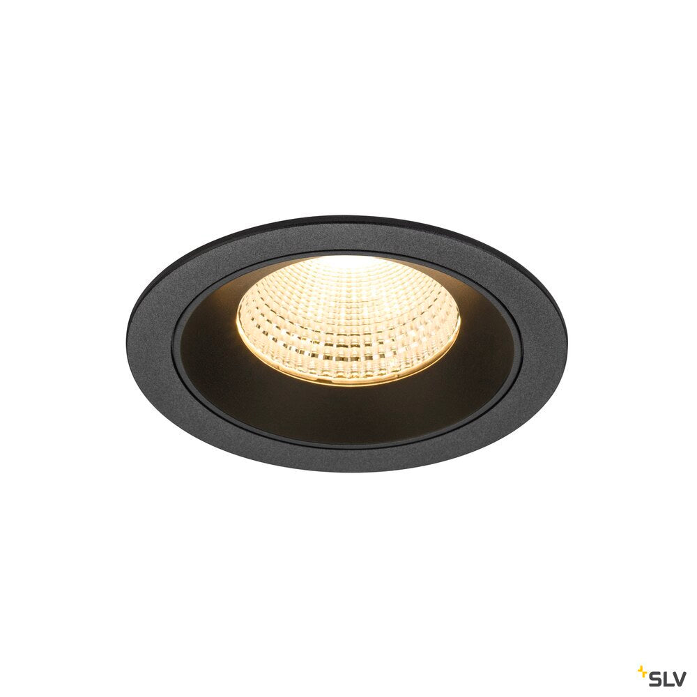 SLV NUMINOS® L, Recessed ceiling light, 3000 K, 55°, IP20, round, black 1009780