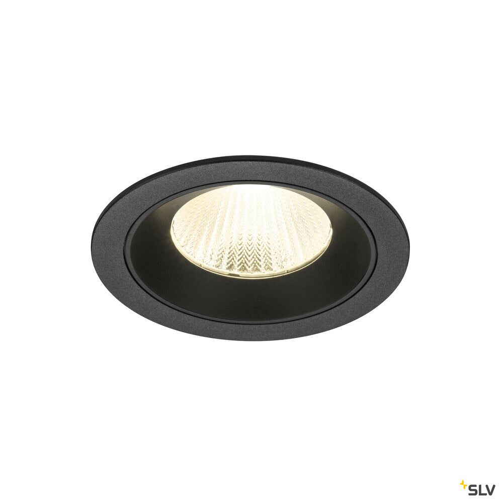 SLV NUMINOS® L, Recessed ceiling light, 4000 K, 40°, IP20, round, black 1009795