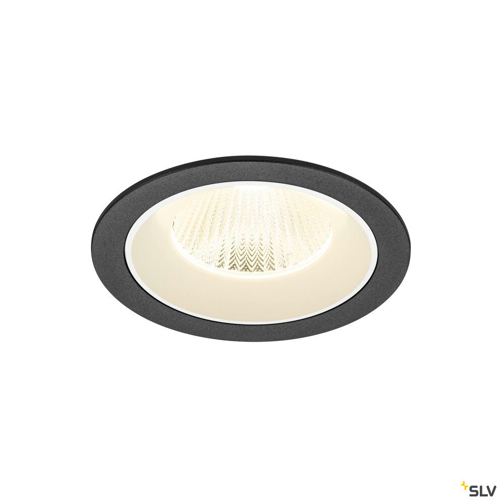 SLV NUMINOS® L, Recessed ceiling light, 4000 K, 40°, IP20, round, black / white 1009796