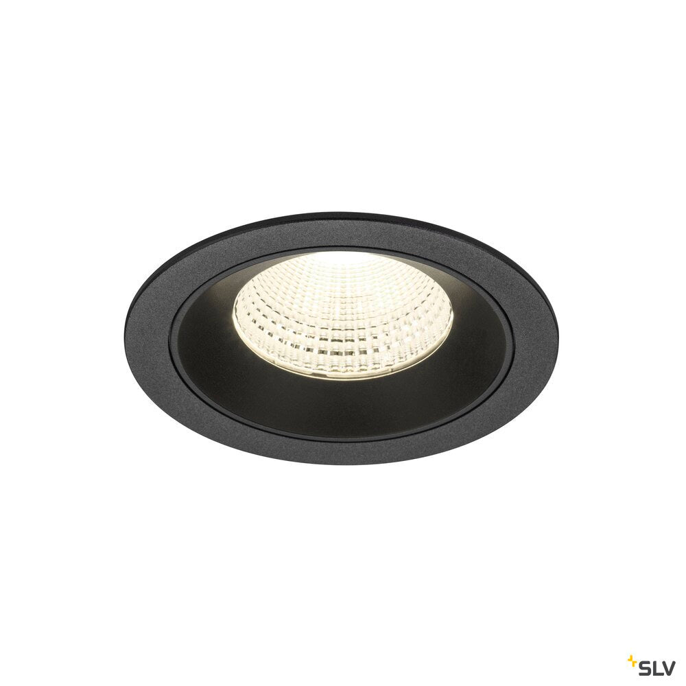 SLV NUMINOS® L, Recessed ceiling light, 4000 K, 55°, IP20, round, black 1009798