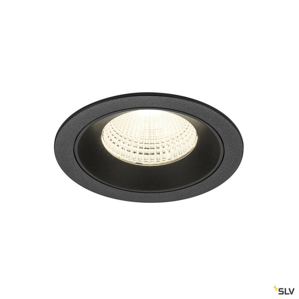 SLV NUMINOS® L, Recessed ceiling light, 4000 K, 55°, IP20, round, black 1009798