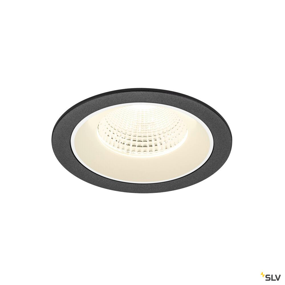 SLV NUMINOS® L, Recessed ceiling light, 4000 K, 55°, IP20, round, black / white 1009799