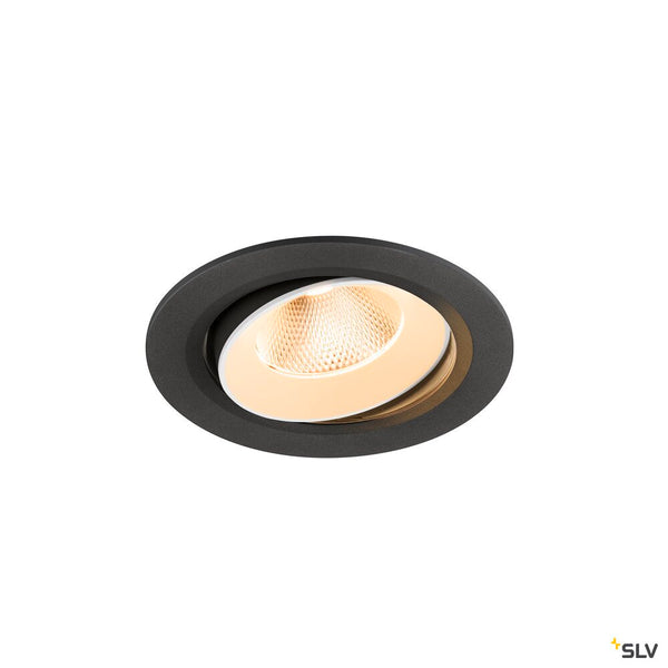 SLV NUMINOS® MOVE L, Recessed ceiling light, 2700 K, 20°, IP20, round, black / white 1009811