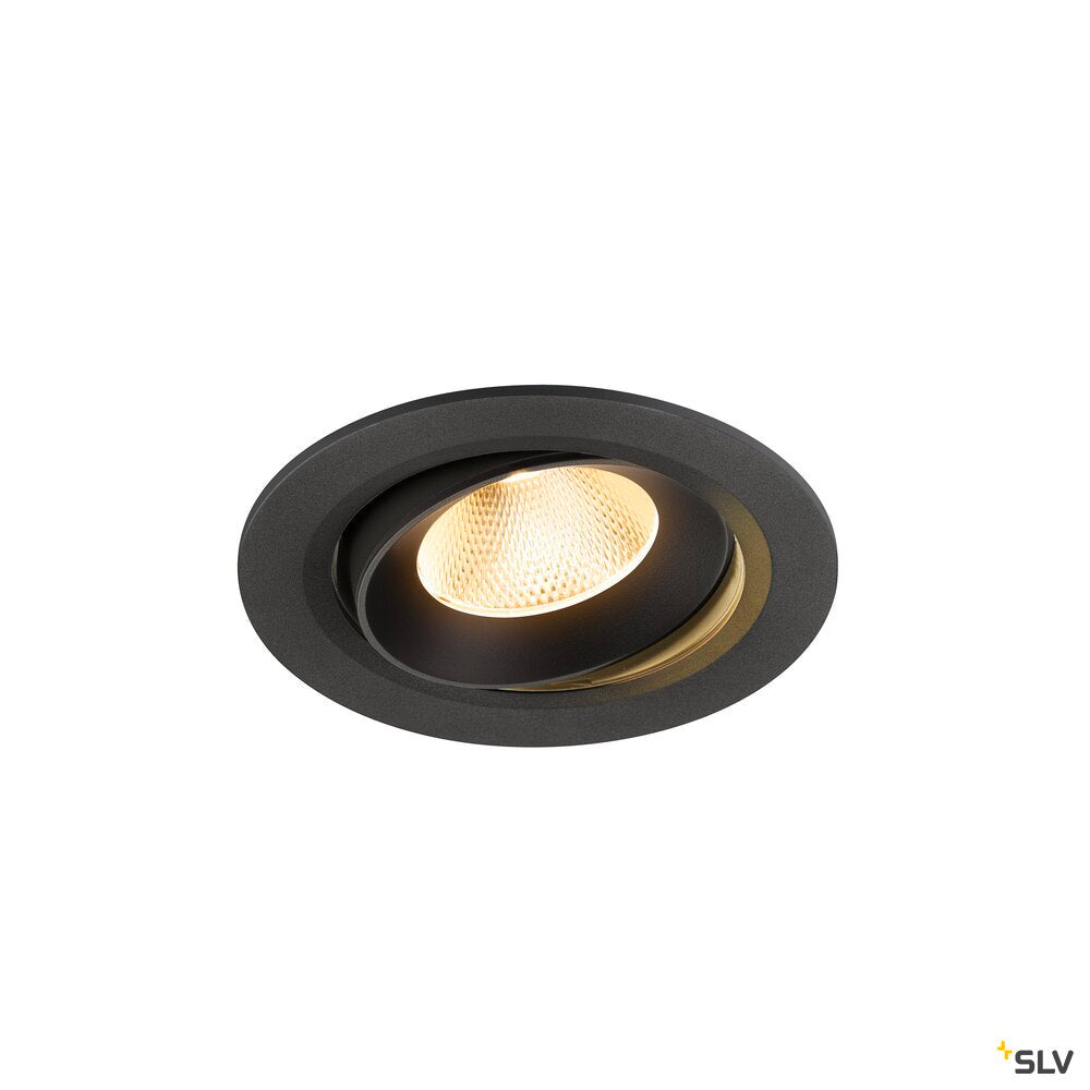 SLV NUMINOS® MOVE L, Recessed ceiling light, 3000 K, 20°, IP20, round, black 1009828