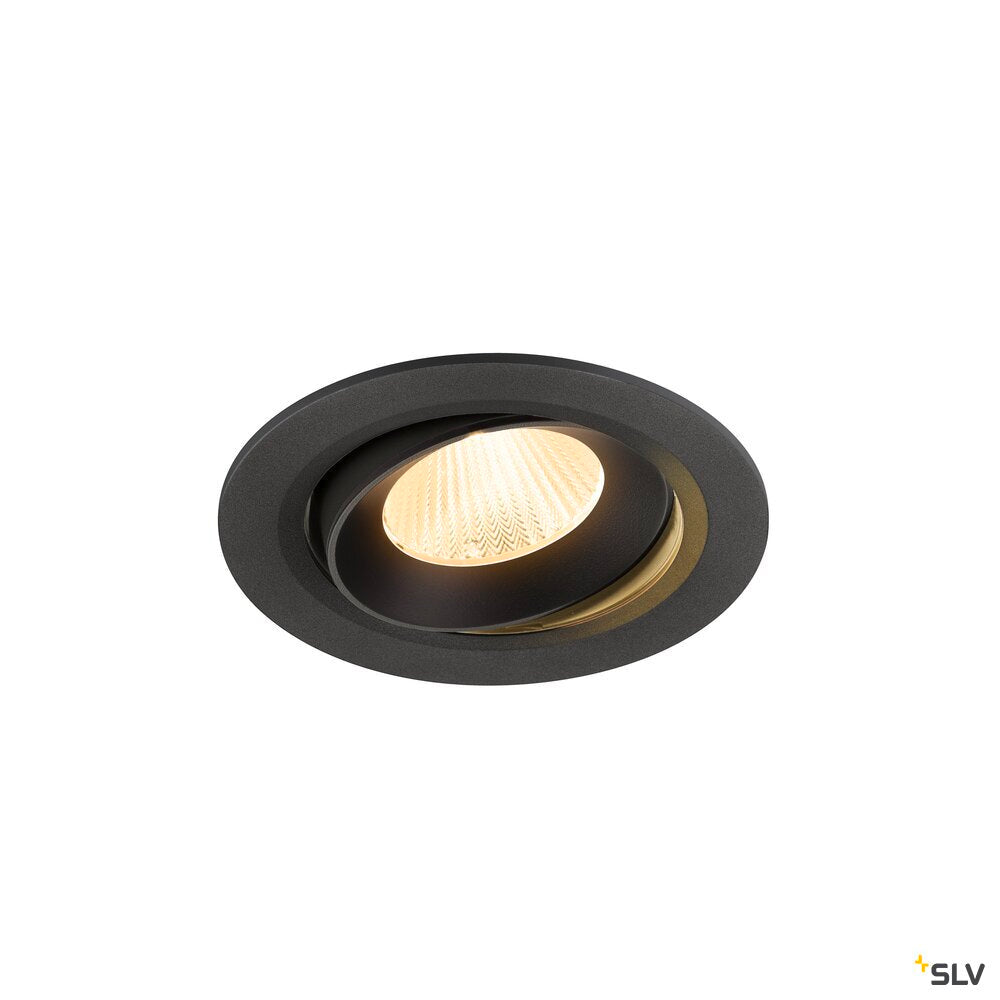 SLV NUMINOS® MOVE L, Recessed ceiling light, 3000 K, 40°, IP20, round, black 1009831