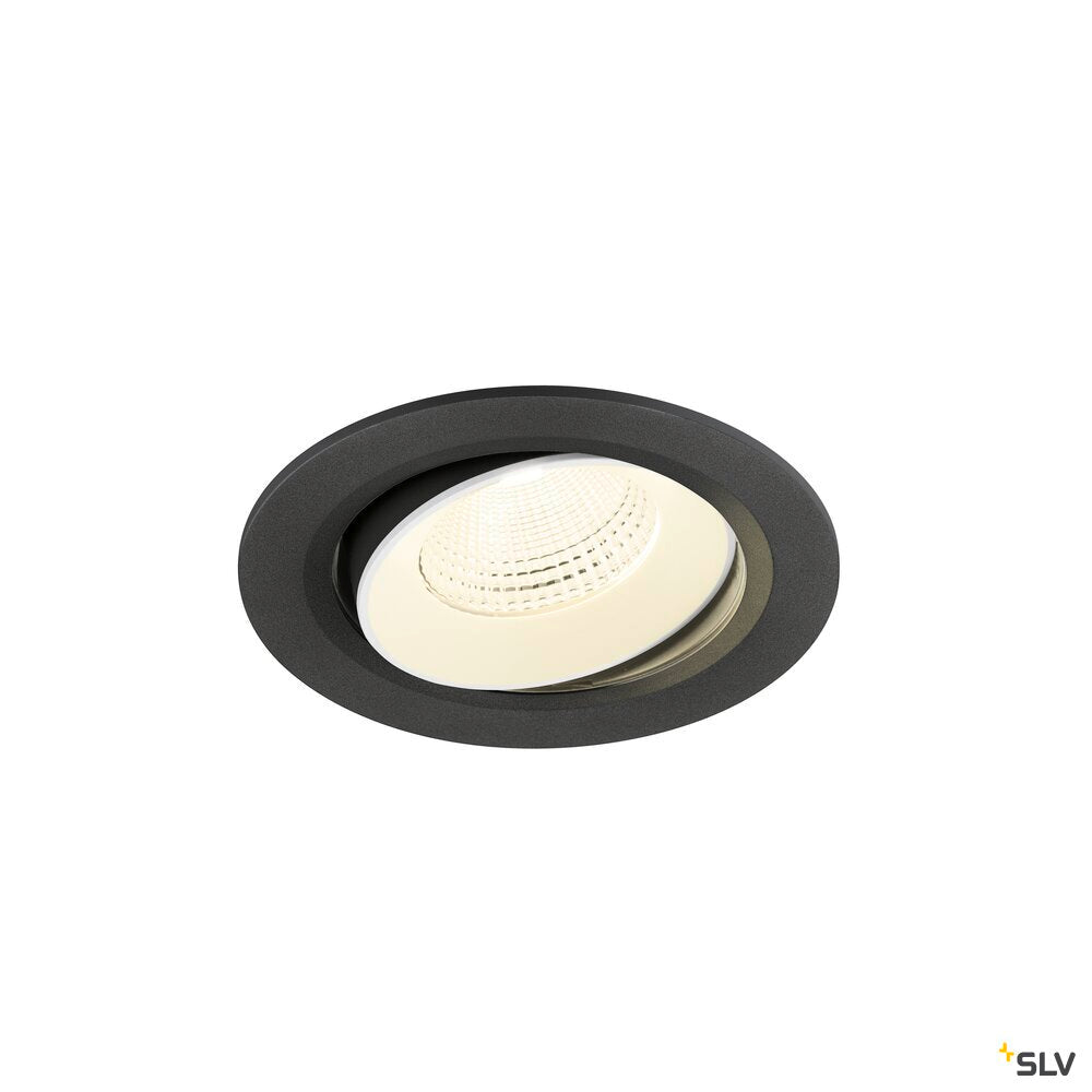 SLV NUMINOS® MOVE L, Recessed ceiling light, 4000 K, 55°, IP20, round, black / white 1009853