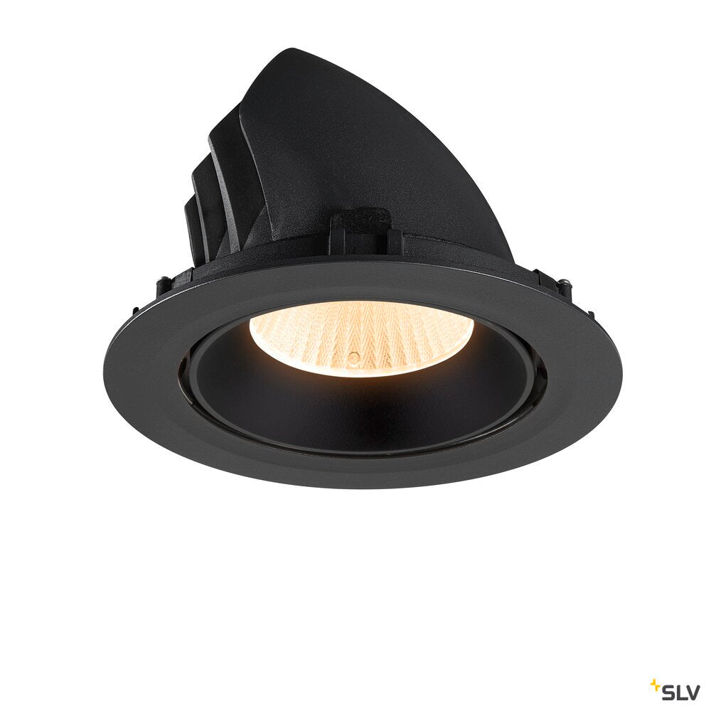 SLV NUMINOS® GIMBLE XL, Recessed ceiling light, 2700 K, 40°, black 1009867