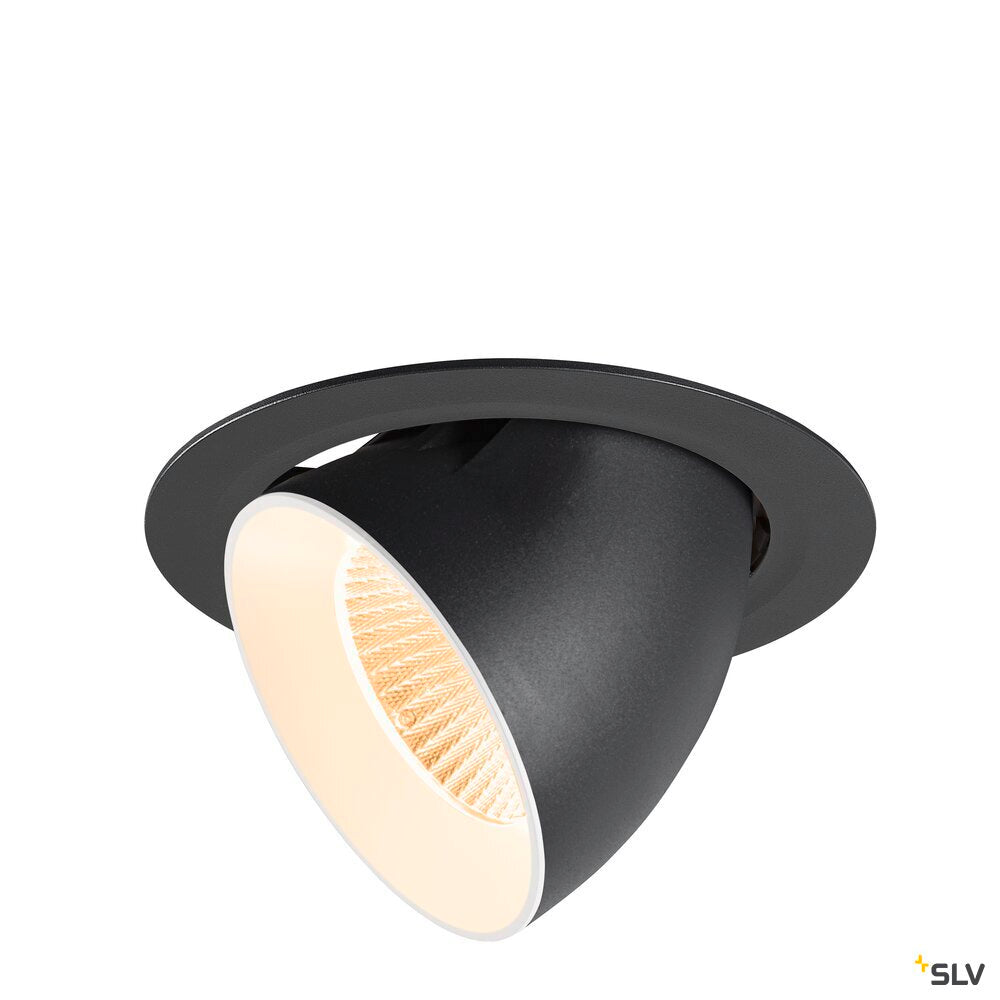 SLV NUMINOS® GIMBLE XL, Recessed ceiling light, 2700 K, 40°, black / white 1009868