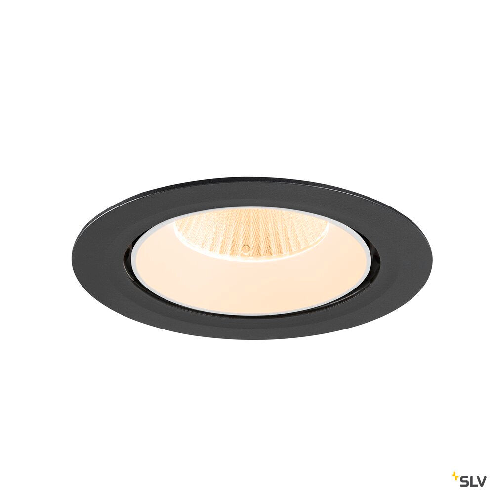SLV NUMINOS® GIMBLE XL, Recessed ceiling light, 2700 K, 40°, black / white 1009868