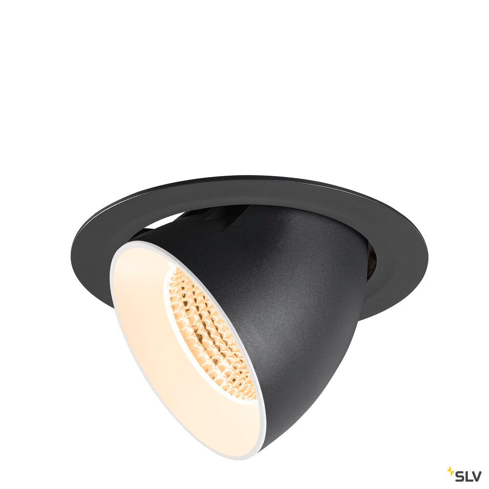 SLV NUMINOS® GIMBLE XL, Recessed ceiling light, 2700 K, 55°, black / white 1009871