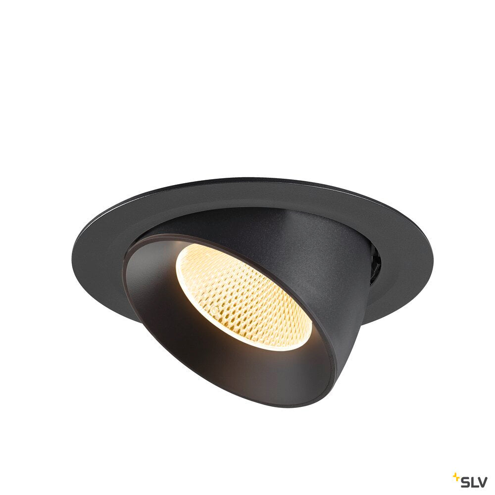 SLV NUMINOS® GIMBLE XL, Recessed ceiling light, 3000 K, 20°, black 1009882