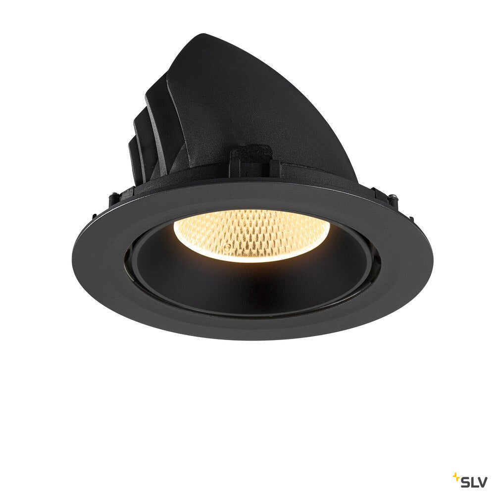 SLV NUMINOS® GIMBLE XL, Recessed ceiling light, 3000 K, 20°, black 1009882