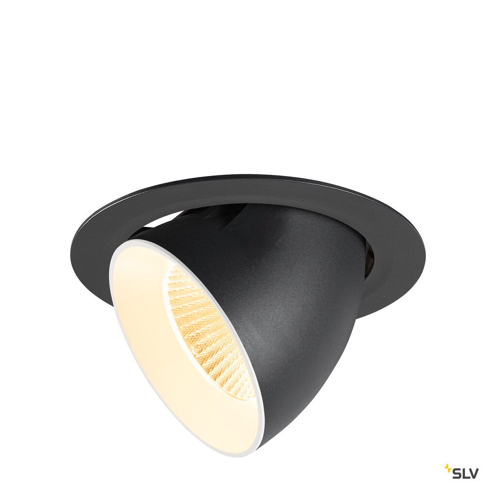SLV NUMINOS® GIMBLE XL, Recessed ceiling light, 3000 K, 20°, black / white 1009883