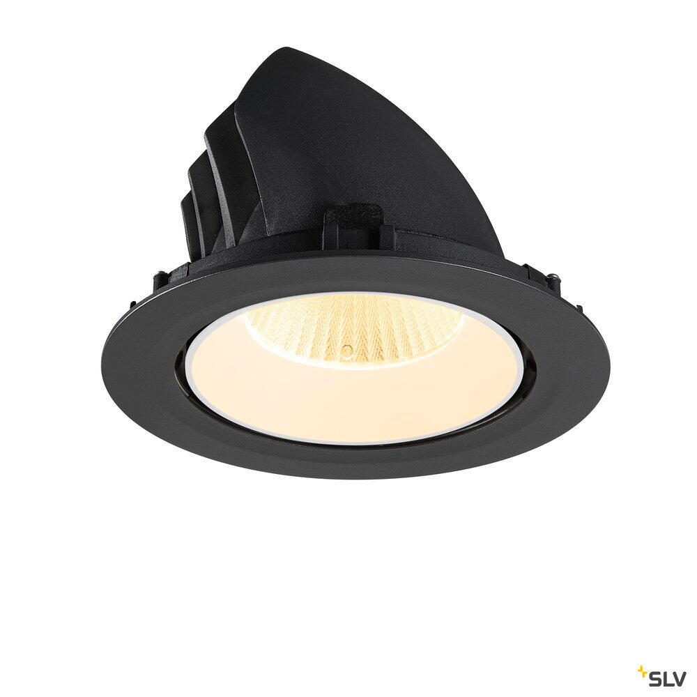 SLV NUMINOS® GIMBLE XL, Recessed ceiling light, 3000 K, 40°, black / white 1009886