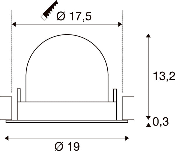 SLV NUMINOS® GIMBLE XL, Recessed ceiling light, 3000 K, 40°, black / white 1009886