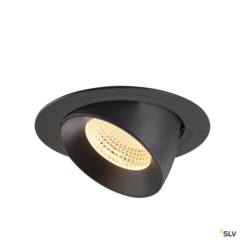 SLV NUMINOS® GIMBLE XL, Recessed ceiling light, 3000 K, 55°, black 1009888