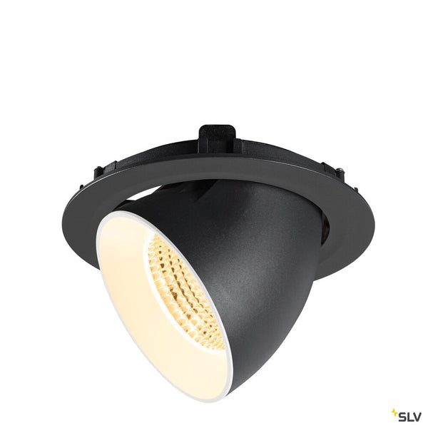 SLV NUMINOS® GIMBLE XL, Recessed ceiling light, 3000 K, 55°, black / white 1009889