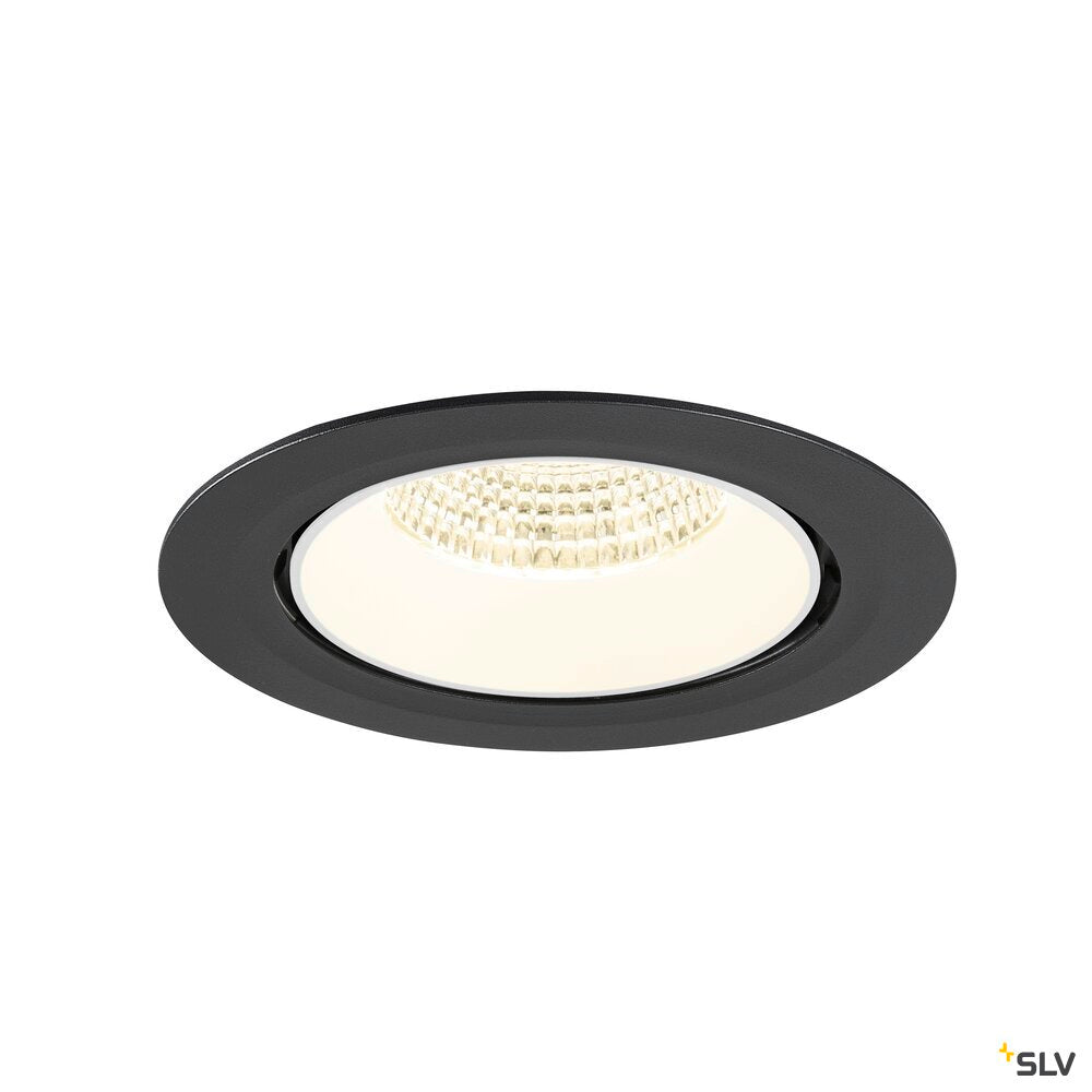 SLV NUMINOS® GIMBLE XL, Recessed ceiling light, 4000 K, 55°, black / white 1009907