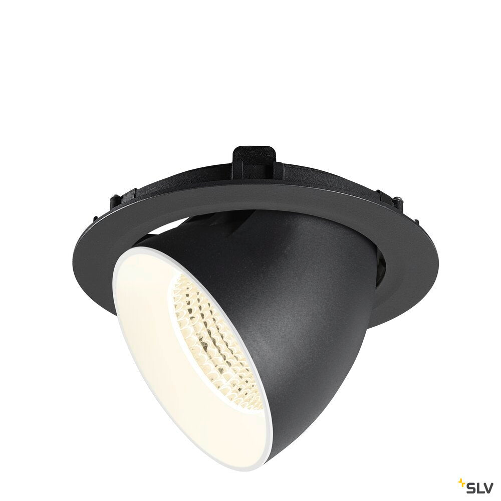 SLV NUMINOS® GIMBLE XL, Recessed ceiling light, 4000 K, 55°, black / white 1009907