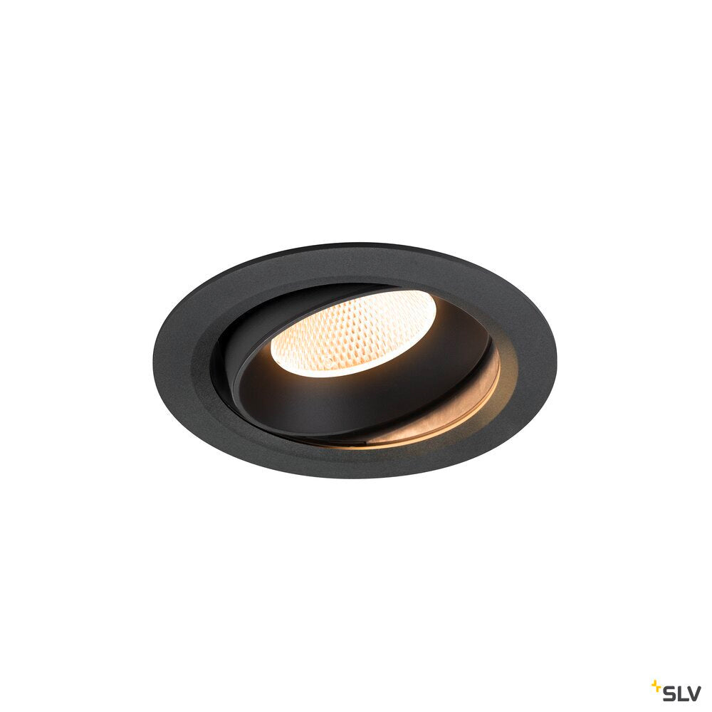 SLV NUMINOS® MOVE XL, Recessed ceiling light, 2700 K, 20°, IP20, round, black 1009972