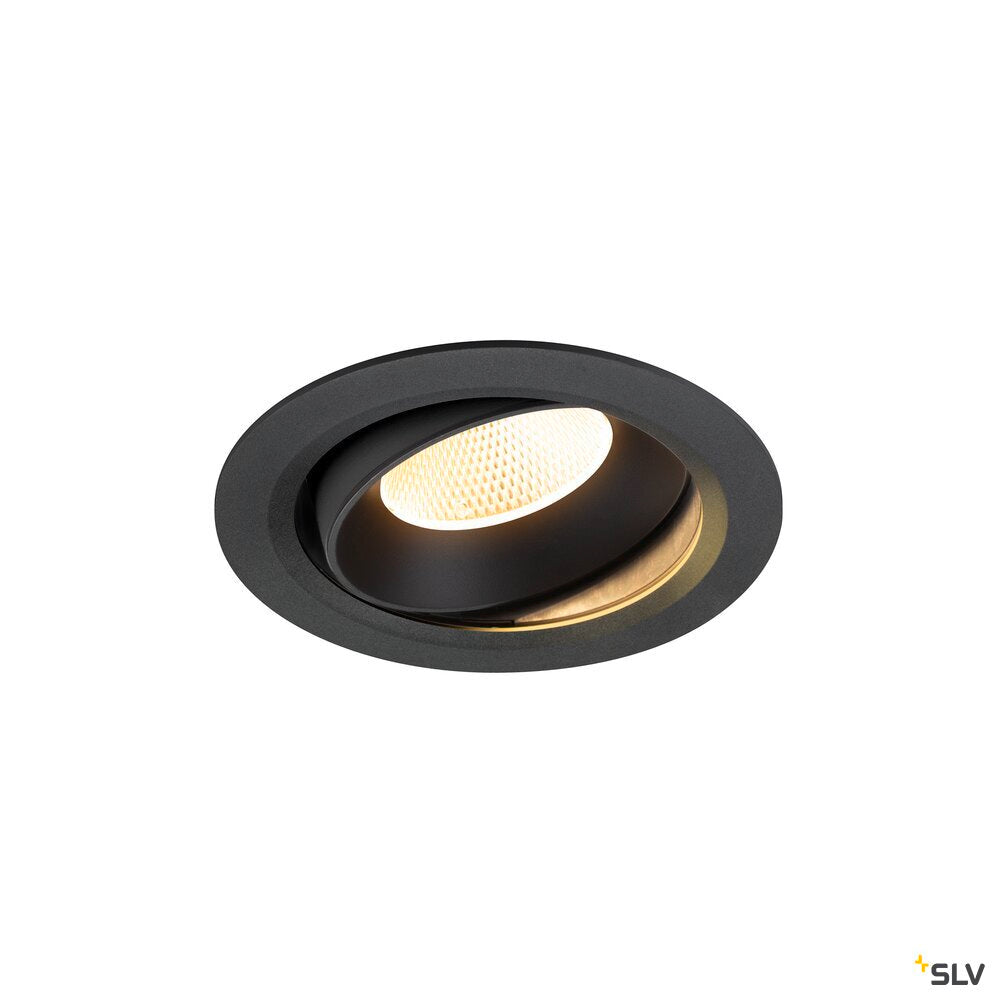 SLV NUMINOS® MOVE XL, Recessed ceiling light, 3000 K, 20°, IP20, round, black 1009990