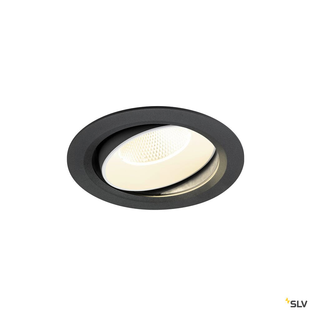 SLV NUMINOS® MOVE XL, Recessed ceiling light, 4000 K, 20°, IP20, round, black / white 1010009