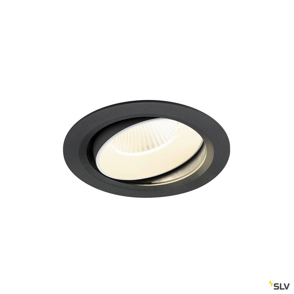 SLV NUMINOS® MOVE XL, Recessed ceiling light, 4000 K, 40°, IP20, round, black / white 1010012