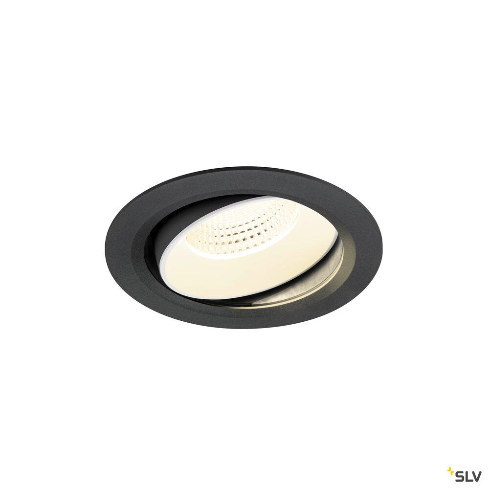 SLV NUMINOS® MOVE XL, Recessed ceiling light, 4000 K, 55°, IP20, round, black / white 1010015
