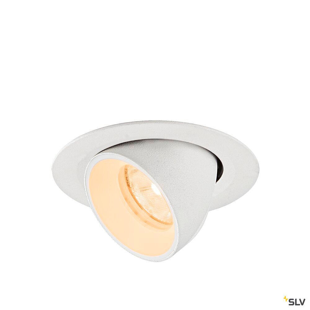 SLV NUMINOS® GIMBLE XS, Recessed ceiling light, 2700 K, 20°, IP20, round, white 1010036