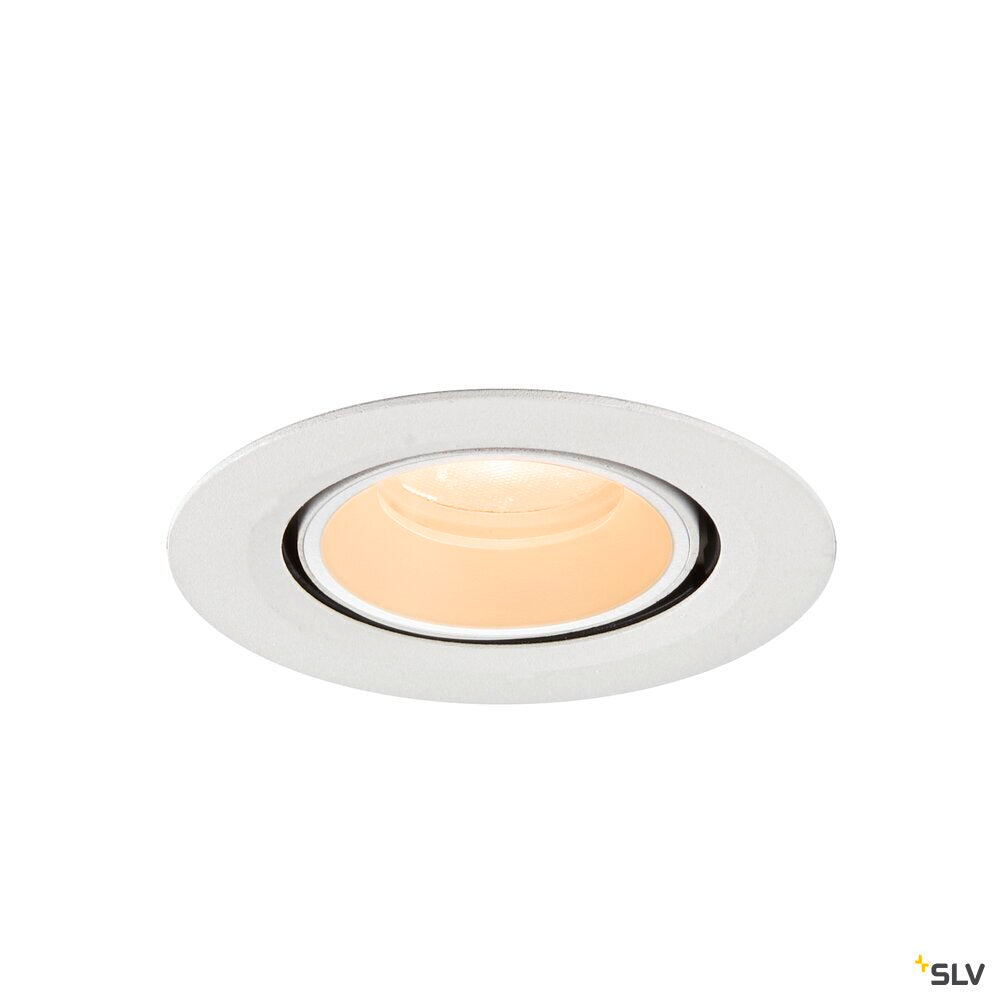 SLV NUMINOS® GIMBLE XS, Recessed ceiling light, 2700 K, 20°, IP20, round, white 1010036