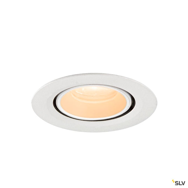 SLV NUMINOS® GIMBLE XS, Recessed ceiling light, 2700 K, 20°, IP20, round, white 1010036