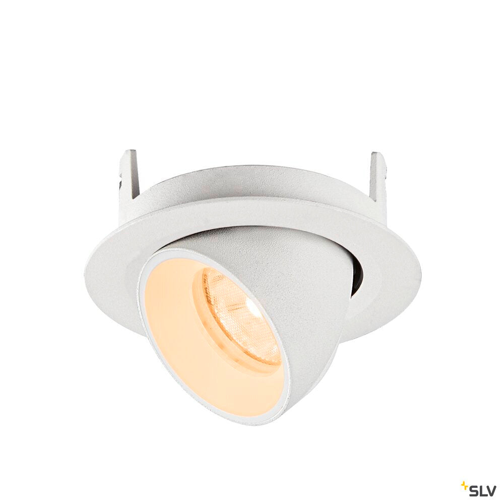 SLV NUMINOS® GIMBLE XS, Recessed ceiling light, 2700 K, 20°, IP20, round, white 1010036