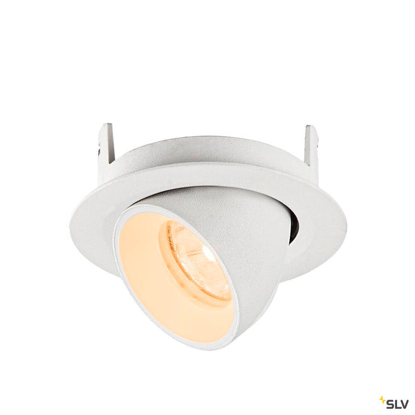SLV NUMINOS® GIMBLE XS, Recessed ceiling light, 2700 K, 20°, IP20, round, white 1010036