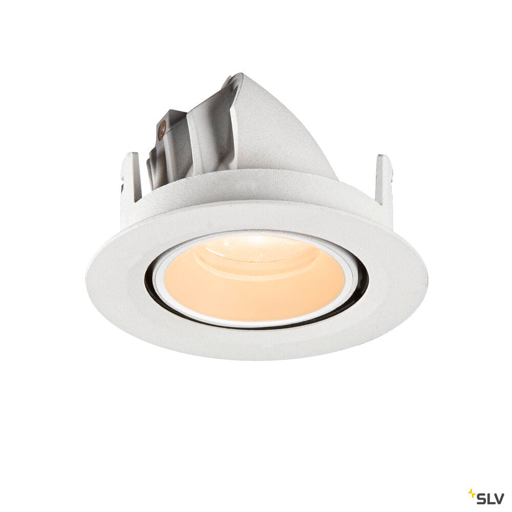 SLV NUMINOS® GIMBLE XS, Recessed ceiling light, 2700 K, 20°, IP20, round, white 1010036