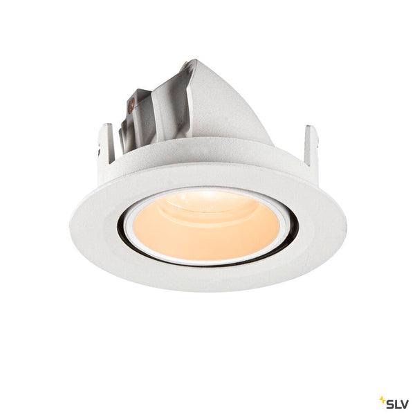 SLV NUMINOS® GIMBLE XS, Recessed ceiling light, 2700 K, 20°, IP20, round, white 1010036