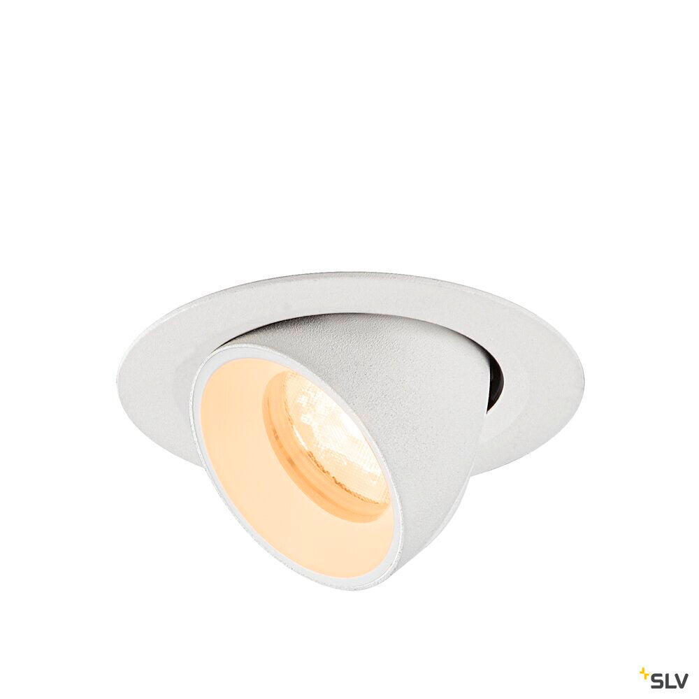 SLV NUMINOS® GIMBLE XS, Recessed ceiling light, 2700 K, 40°, IP20, round, white 1010039