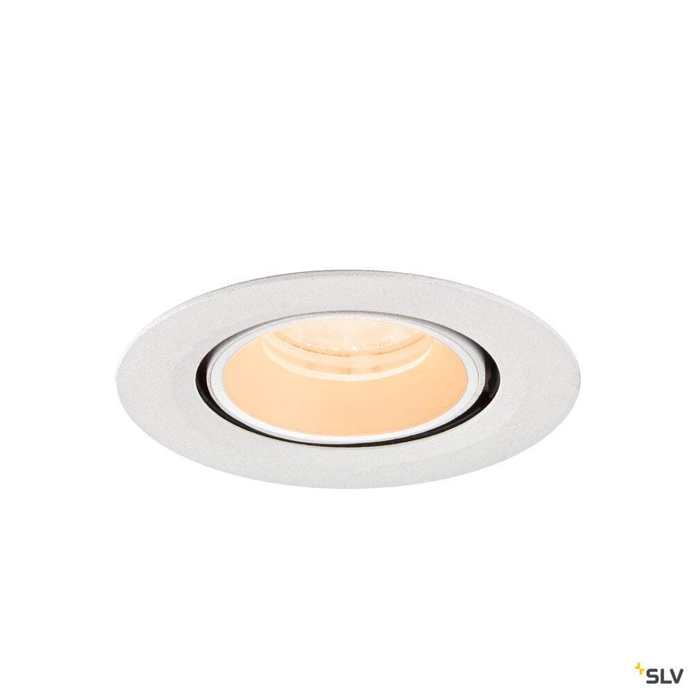 SLV NUMINOS® GIMBLE XS, Recessed ceiling light, 2700 K, 40°, IP20, round, white 1010039