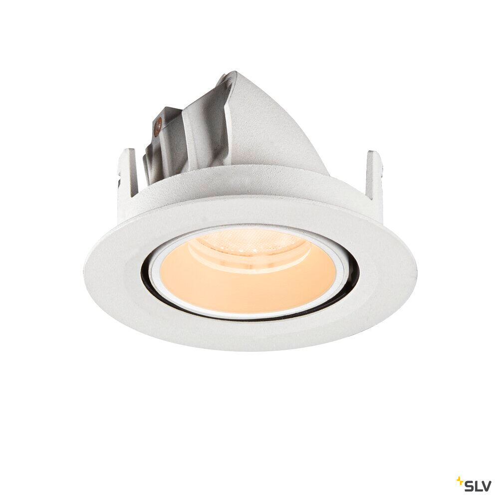 SLV NUMINOS® GIMBLE XS, Recessed ceiling light, 2700 K, 40°, IP20, round, white 1010039